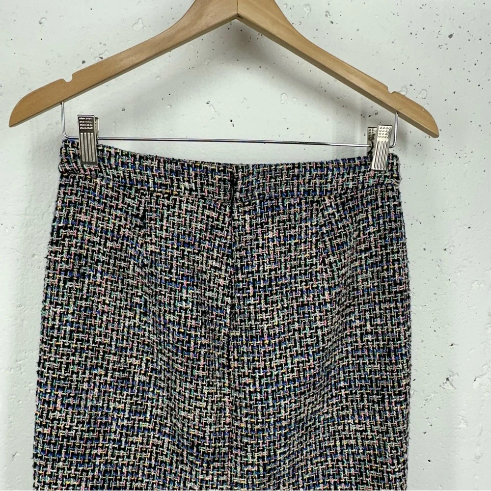 J Crew Women’s size 0 No 2 Black & White Tweed Pencil Skirt